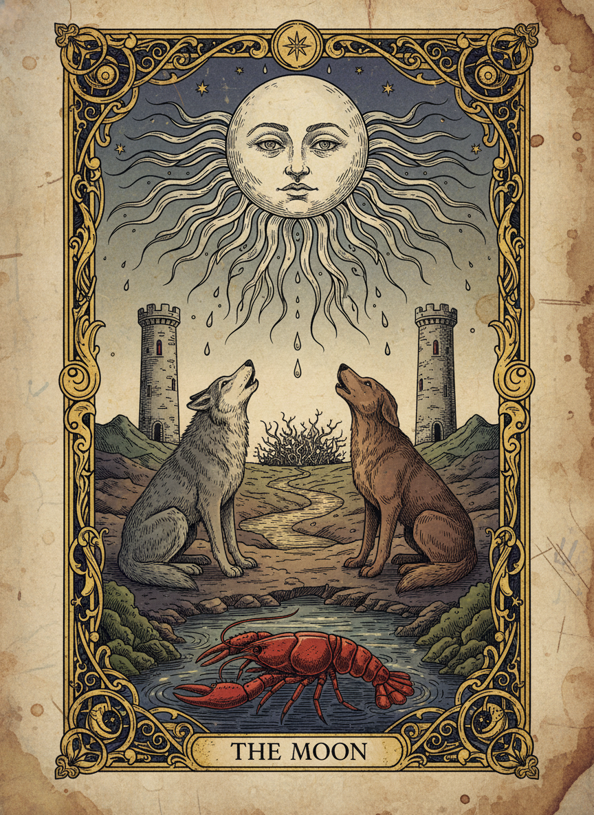 The Moon tarot card